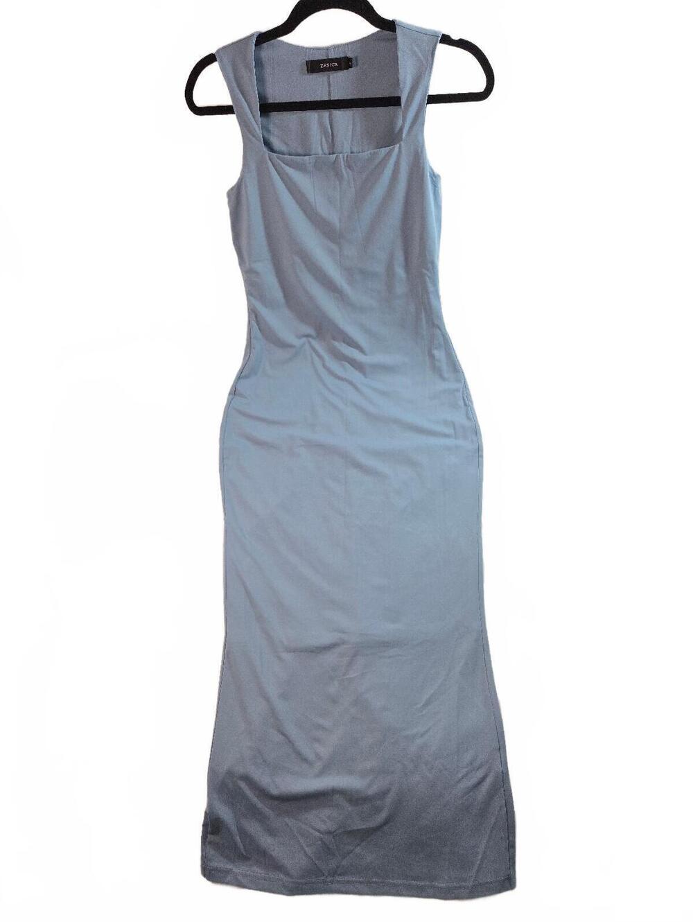 Zesica Sleeveless Ombre Maxi Dress in Blue